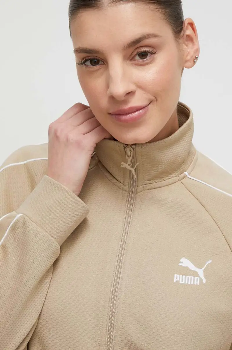 felpa T7 donna colore beige 678971 miniatura 2