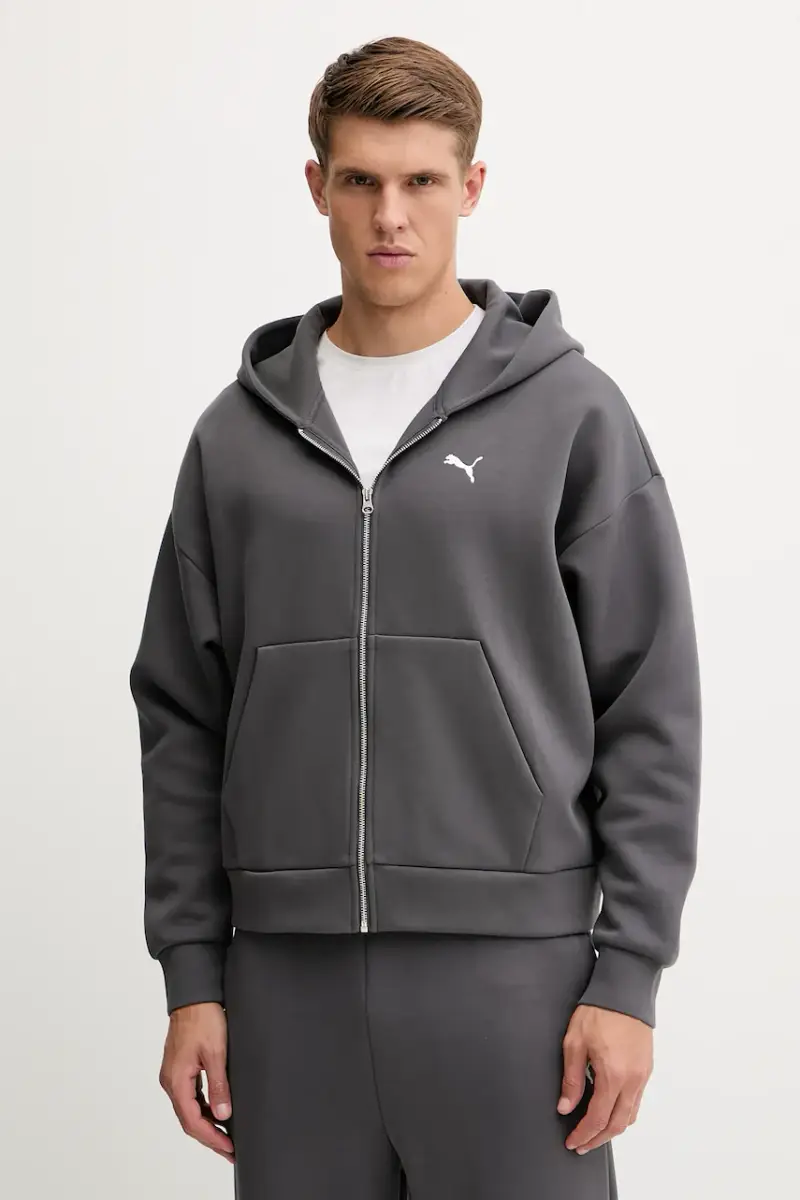 felpa uomo colore grigio con cappuccio 632066