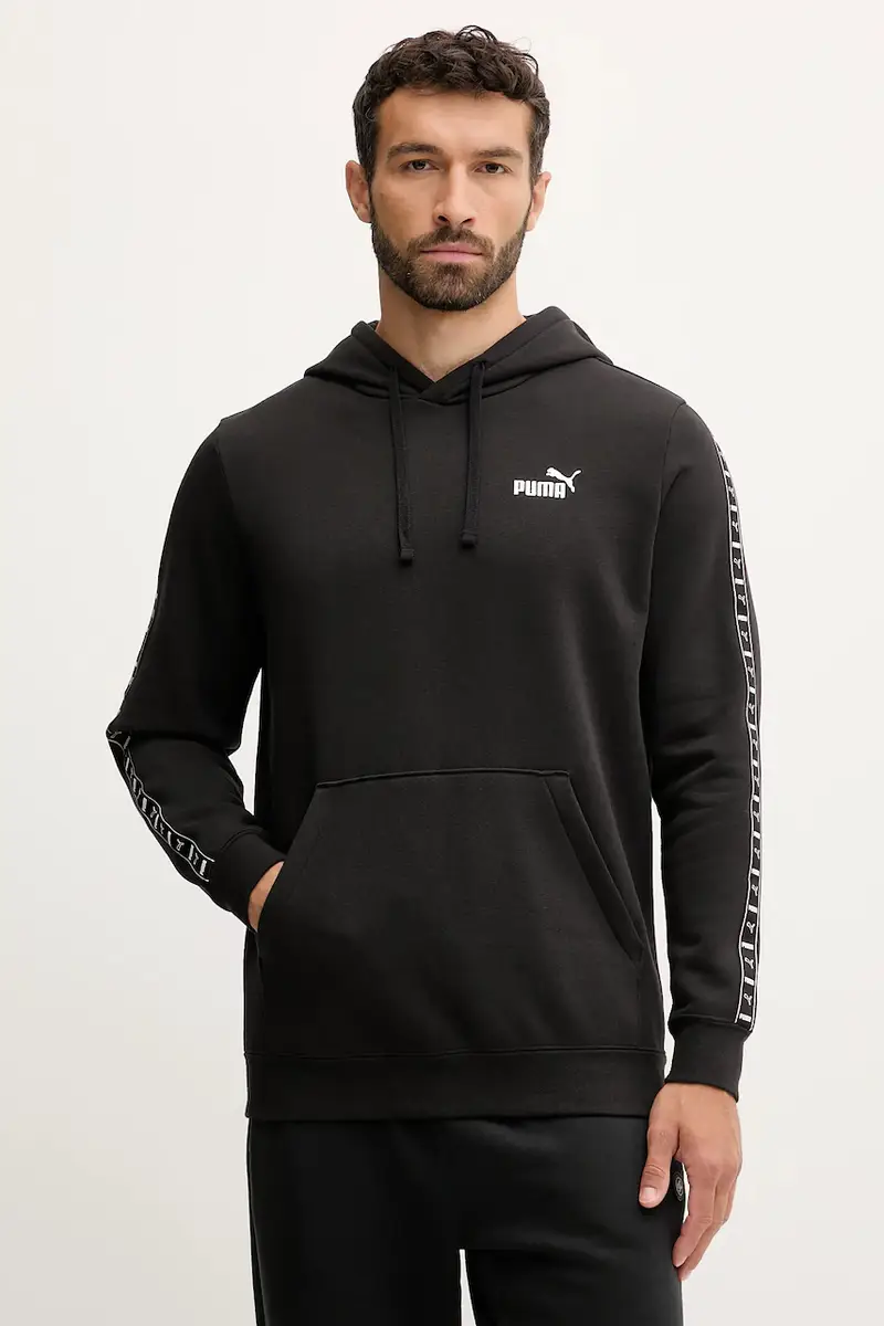 felpa uomo colore nero con cappuccio 684675