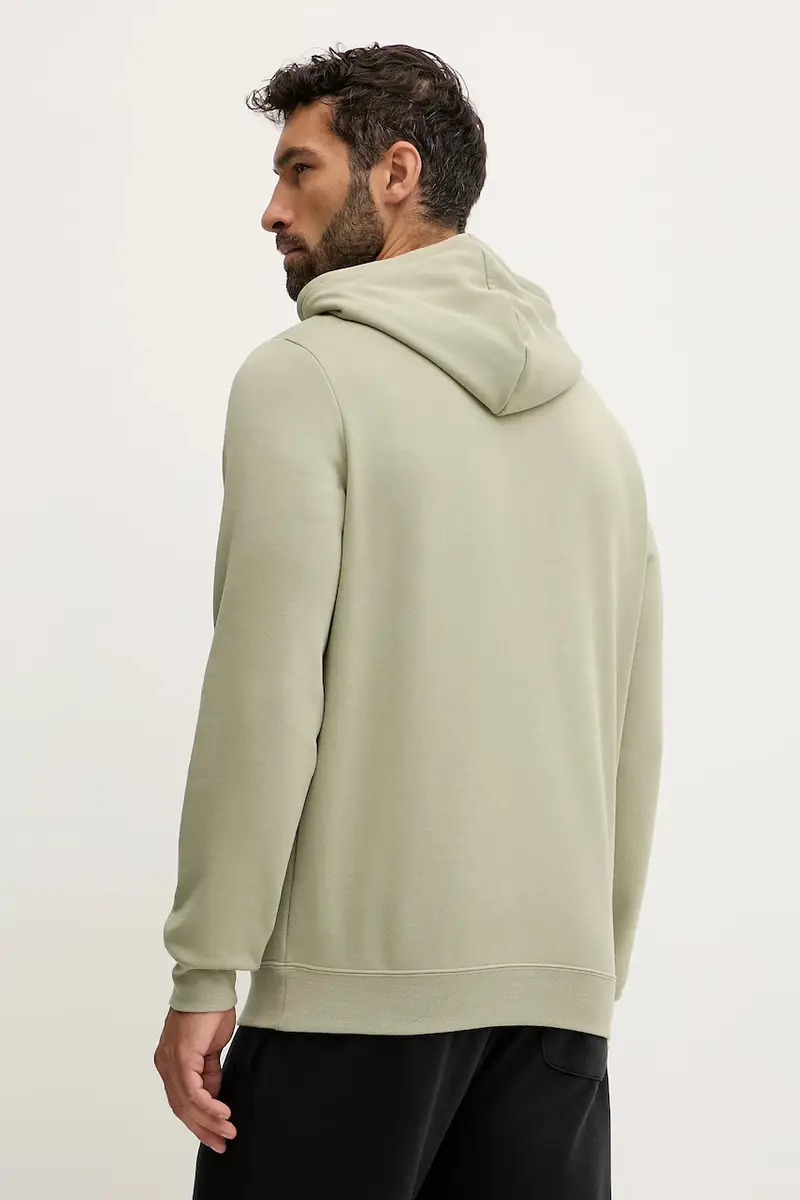 felpa uomo colore verde con cappuccio con applicazione 684718 miniatura 3