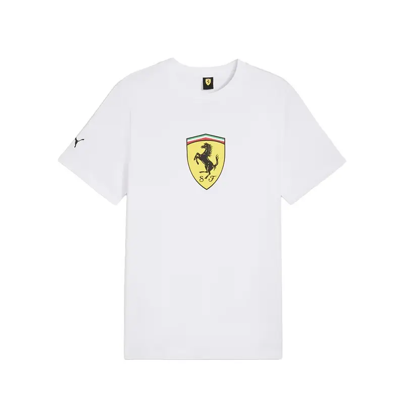 Ferrari T-Shirt Colored Shield Bianco Uomo M