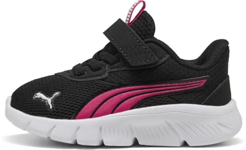 PUMA Flexfocus Modern AC+ Inf, Sneaker Unisex-Bimbi 0-24, Black Pink White, 22 EU miniatura 3