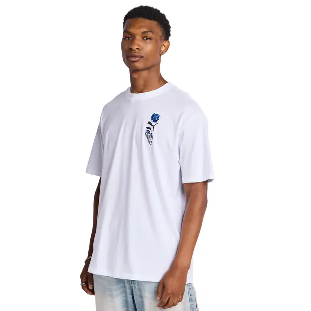 Floral Sport male Magliette - Bianco - Jersey di cotone - Foot Locker White