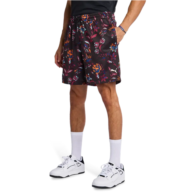 Puma Floral Sport male Pantaloncini - Nero - Poly Mesh - Foot Locker