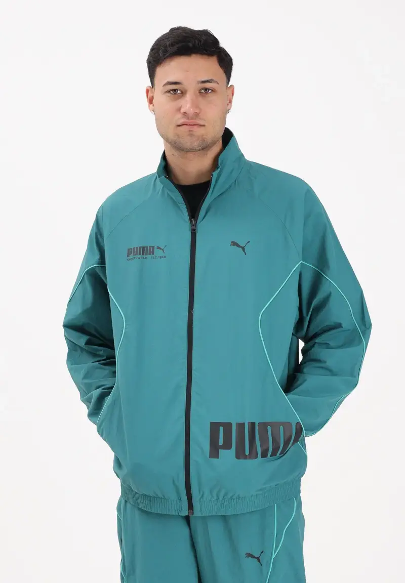 Giacca a vento PUMA Sport verde da uomo miniatura 2