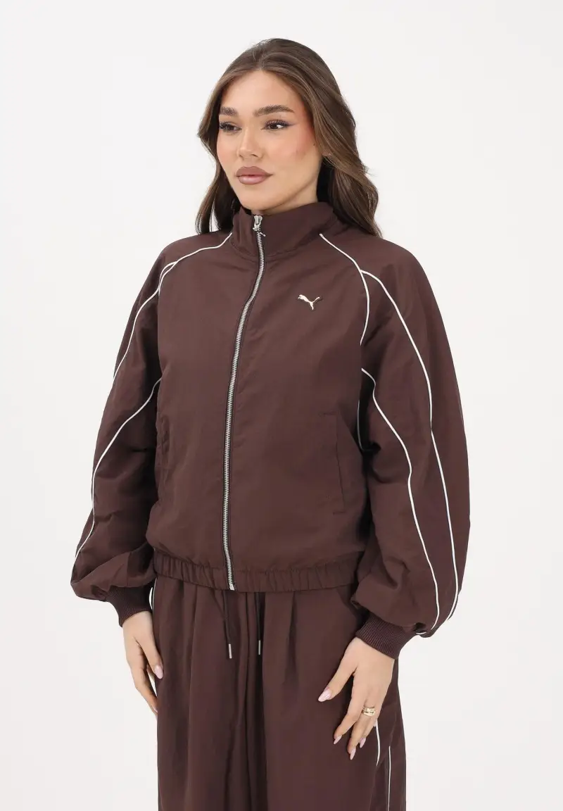 Giacca a vento T7 Balloon marrone da donna