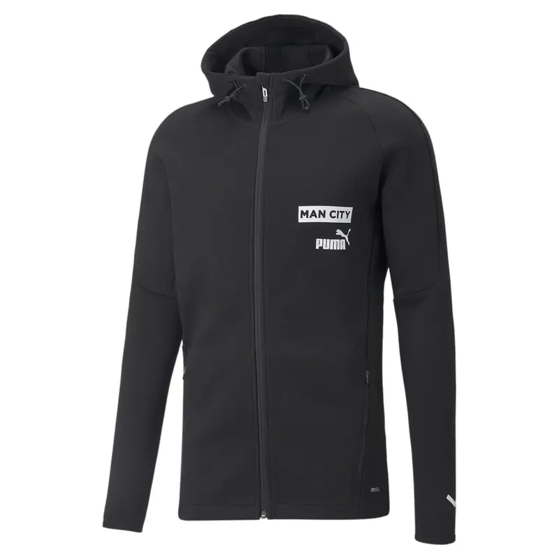 Giacca con cappuccio da calcio Casuals Manchester City F.C. da uomo PUMA | Puma Nero