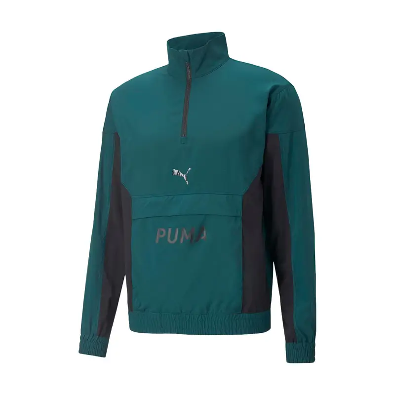 Giacca da allenamento PUMA FIT Woven 1/2 ZIP da uomo | Puma Verde