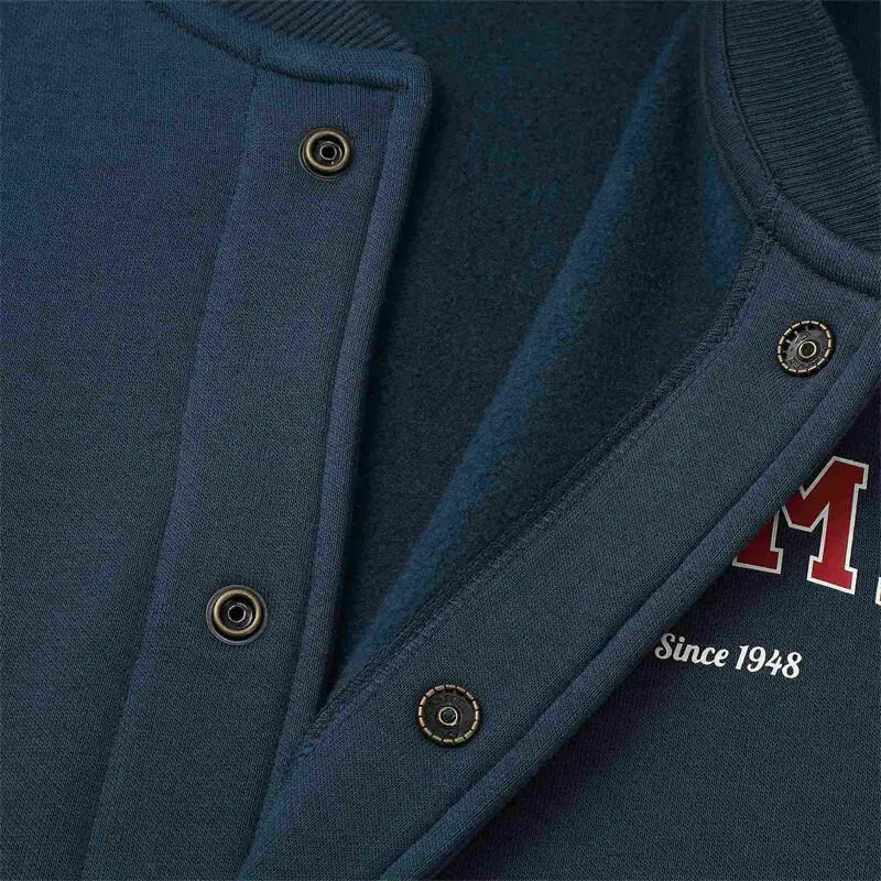 Giacca da baseball Puma Varsity Track Vintage Casual con lettera monopetto a maniche lunghe da uomo giacche Blu notte 679341-16 XL miniatura 4