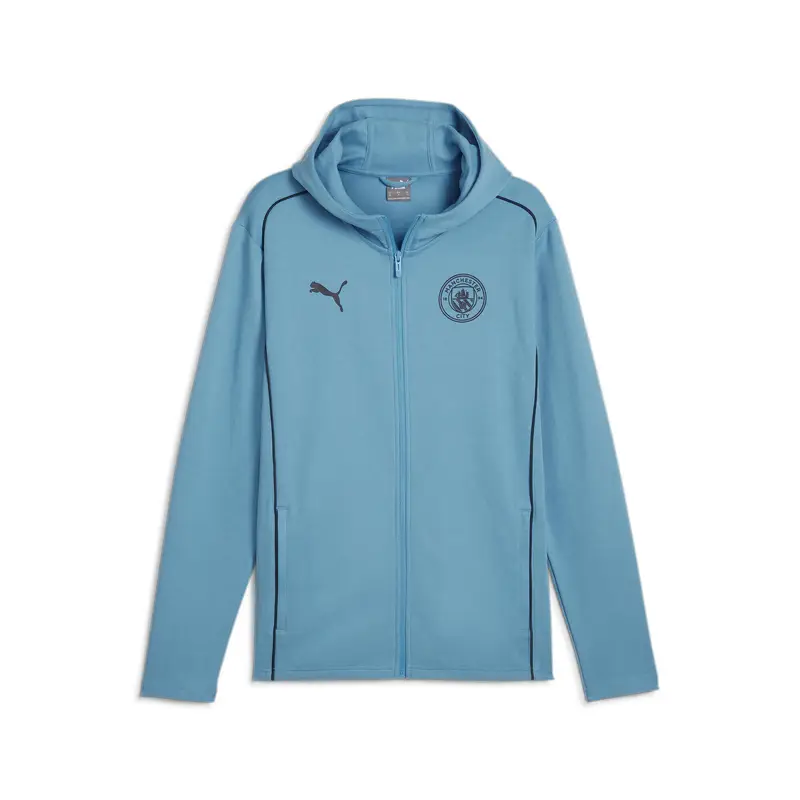Giacca da calcio con cappuccio Manchester City Casuals da uomo PUMA | Puma Blu