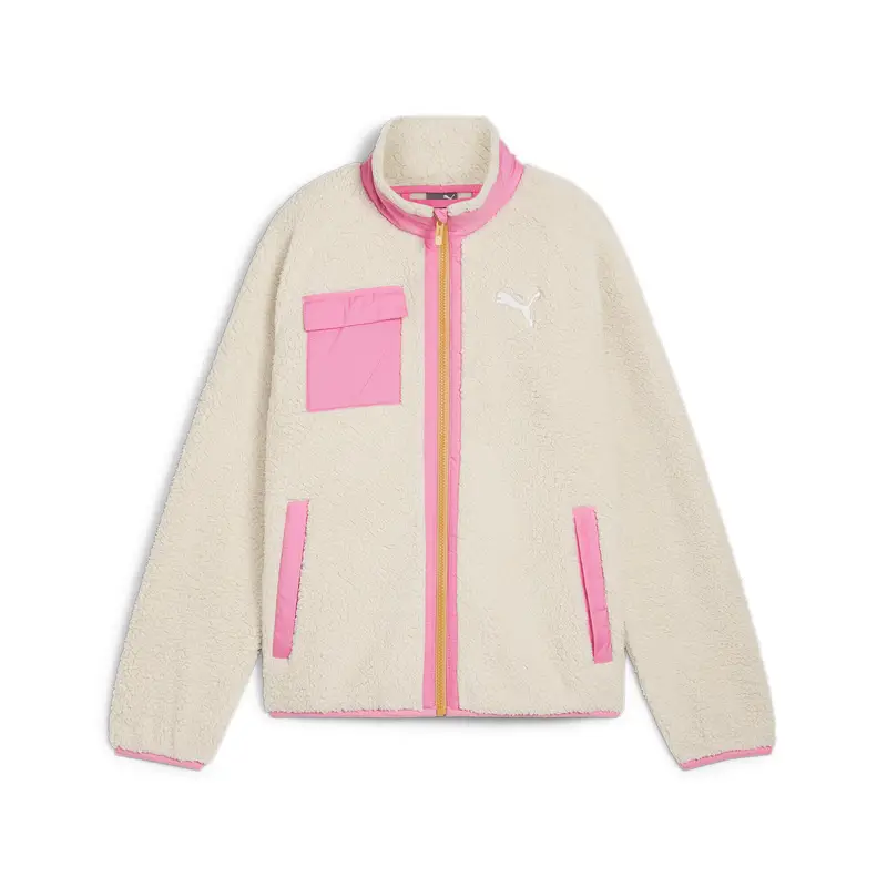 Giacca ibrida Sherpa per ragazzi PUMA Alpine Snow White | Puma Bianco