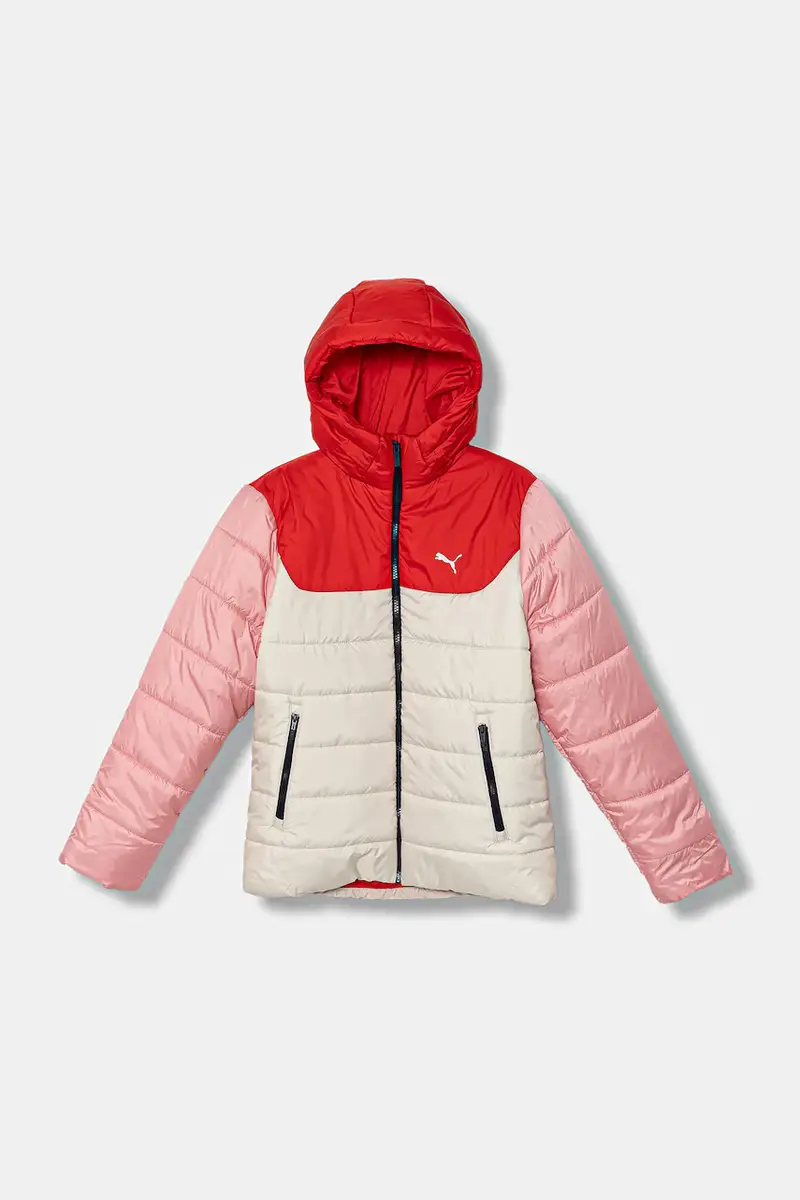 giacca per bambini ESS Hooded Padded Jacket colore beige 685226