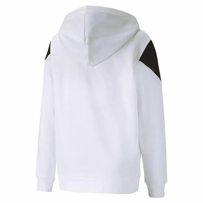 Giacca Sportiva da Bambini Puma Block Full-Zip Hoodie Bianco | Puma Nero