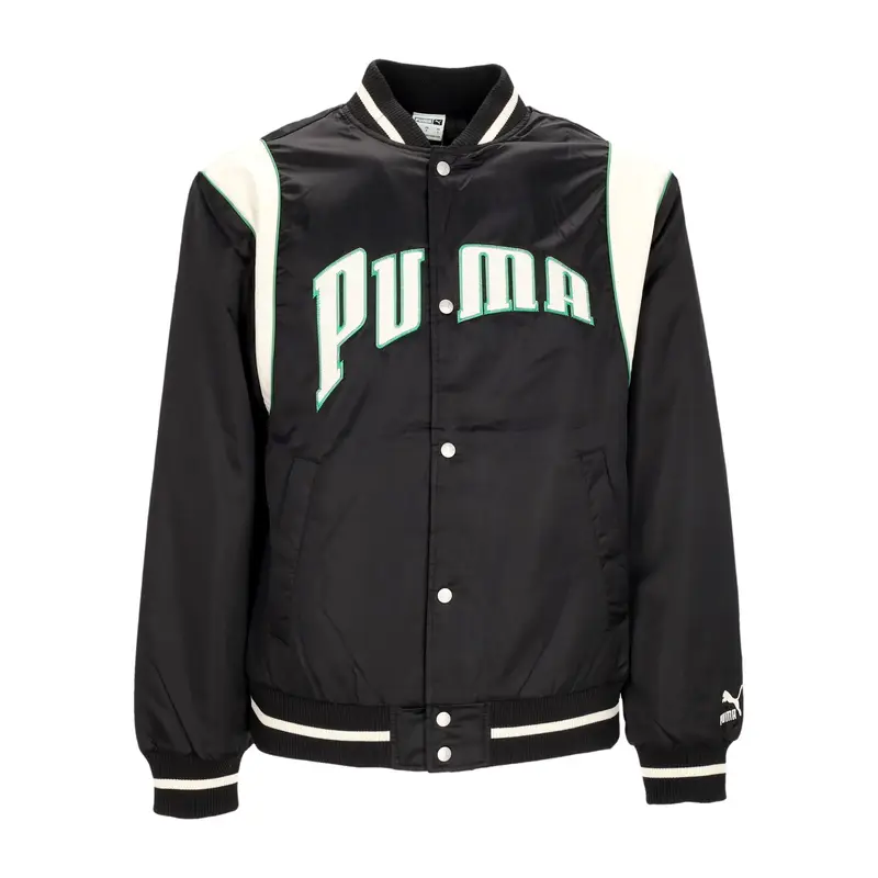 Giubbotto College Uomo Puma Team For the Fanbase Varsity Jacket Black