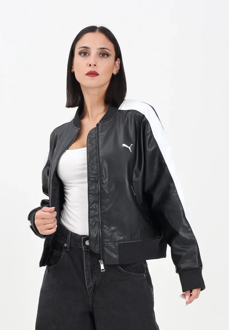 Giubbotto T7 nero da donna miniatura 2