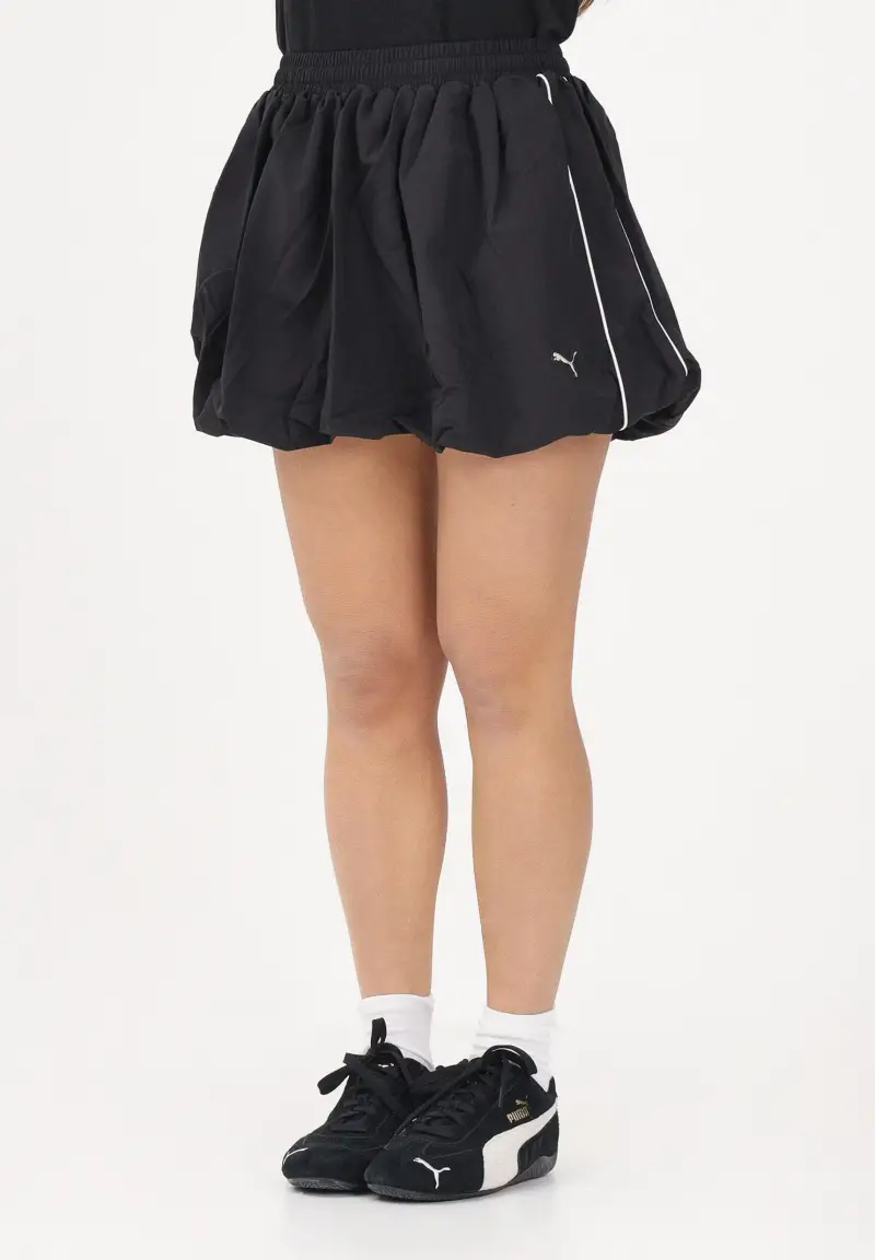 Gonna corta T7 nera da donna