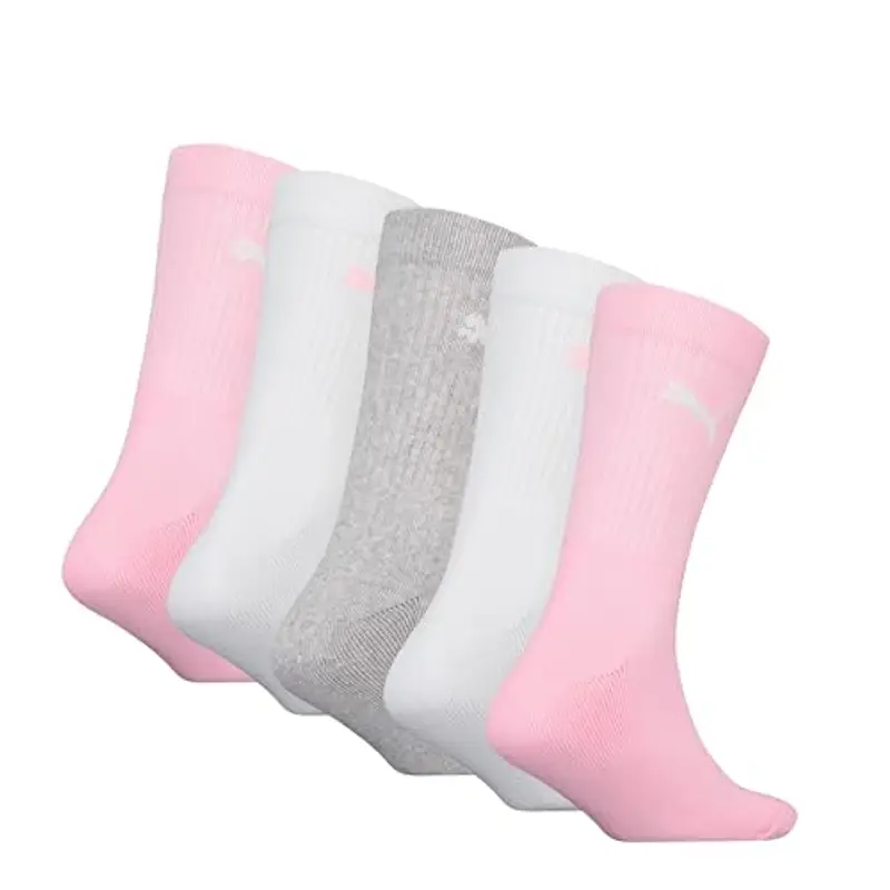 PUMA Junior Crew, Calzini Unisex - Bambini e ragazzi, Bianco Rosa, 31 miniatura 2