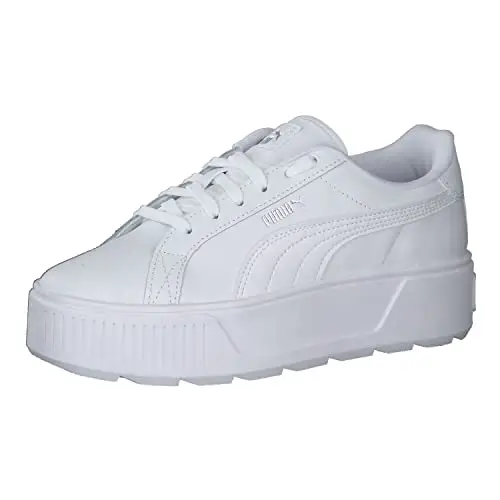 PUMA Karmen L, Sneakers Donna, White White Silver, 41 EU
