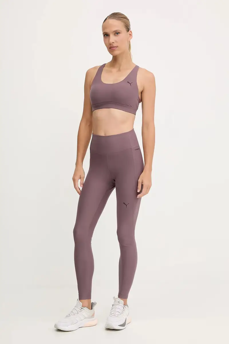 leggings da allenamento colore violetto 527452 miniatura 2