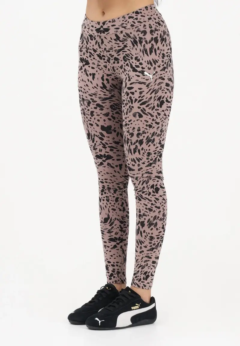 Leggings sportivo Essentials Graphics Animal Printed rosa da donna