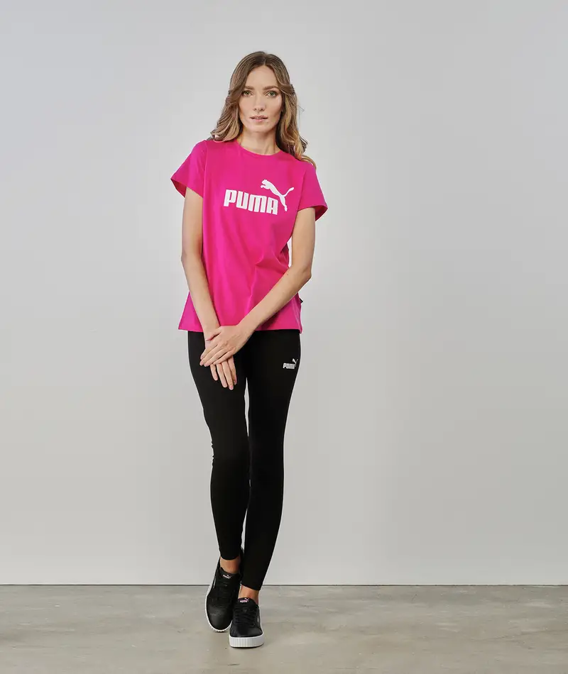 Leggins neri sportivi da donna con logo