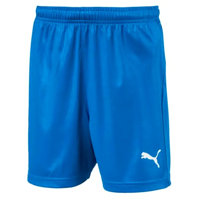 PUMA Liga Core Football Jr, Pantaloncini Unisex-Bambini, Blu (Electric Blue Lemonade/White), 140