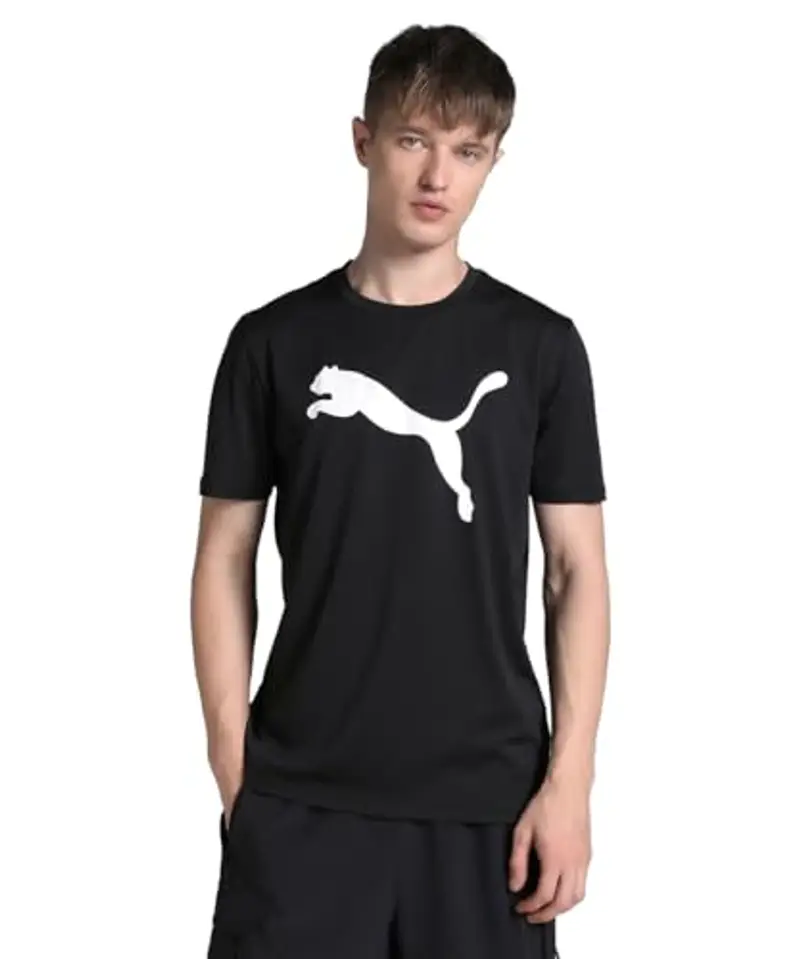 PUMA M TAD Essentials Solid Cat Tee (CF Big Cat), Magliette Unisex - Adulto, PUMA Black,
