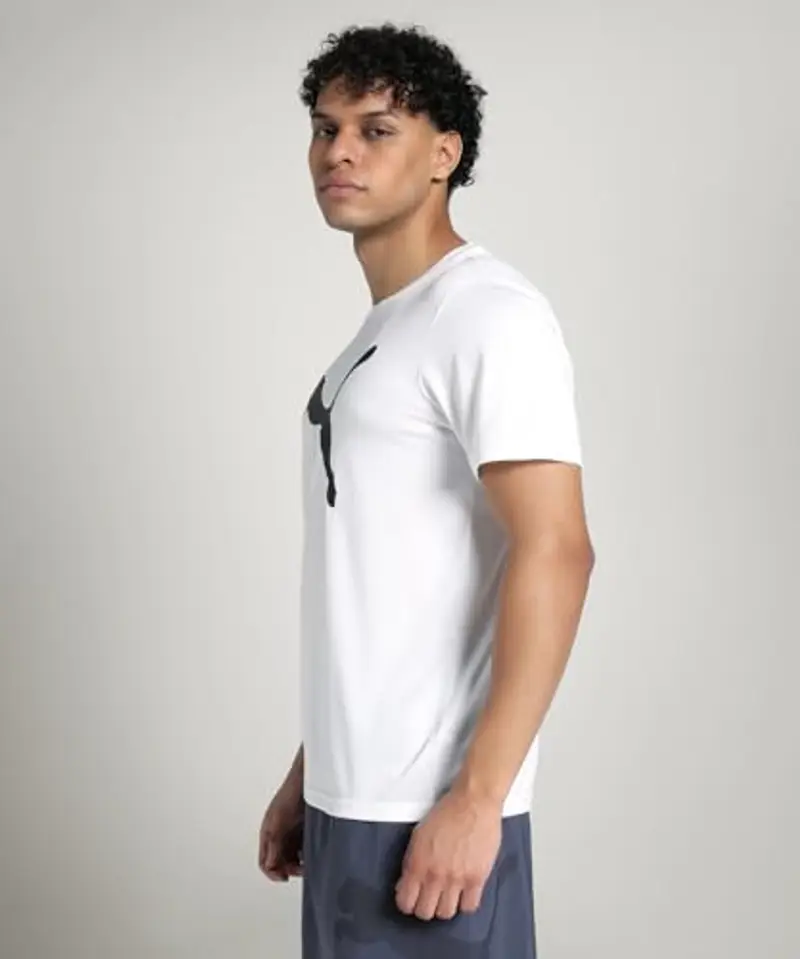 PUMA M TAD Essentials Solid Cat Tee (CF Big Cat), Magliette Unisex - Adulto, PUMA White miniatura 2