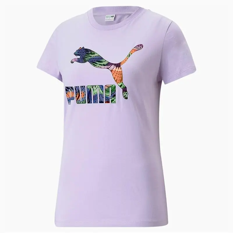 Maglia a Maniche Corte Donna Puma Classics Lavanda | Puma Viola reale