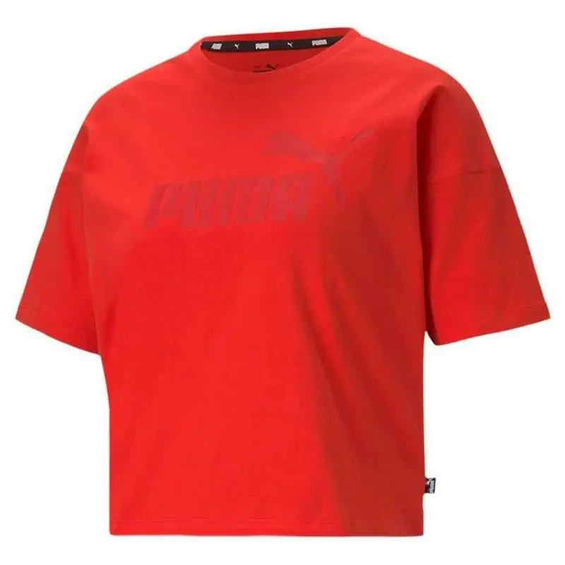 Maglia a Maniche Corte Donna Puma Essentials Logo Rosso | Puma