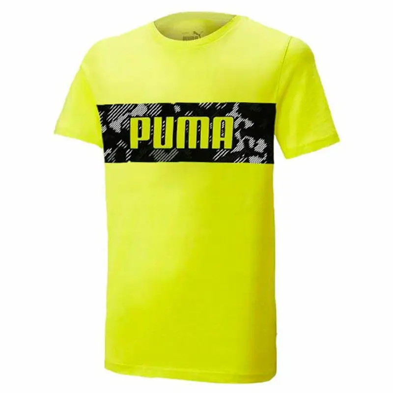 Maglia a Maniche Corte per Bambini Puma Active Sports Graphic Giallo | Puma