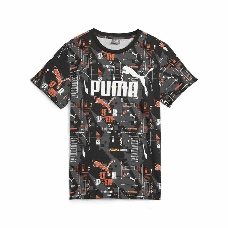 Maglia a Maniche Corte per Bambini Puma Ess+ Futureverse Aop Nero | Puma