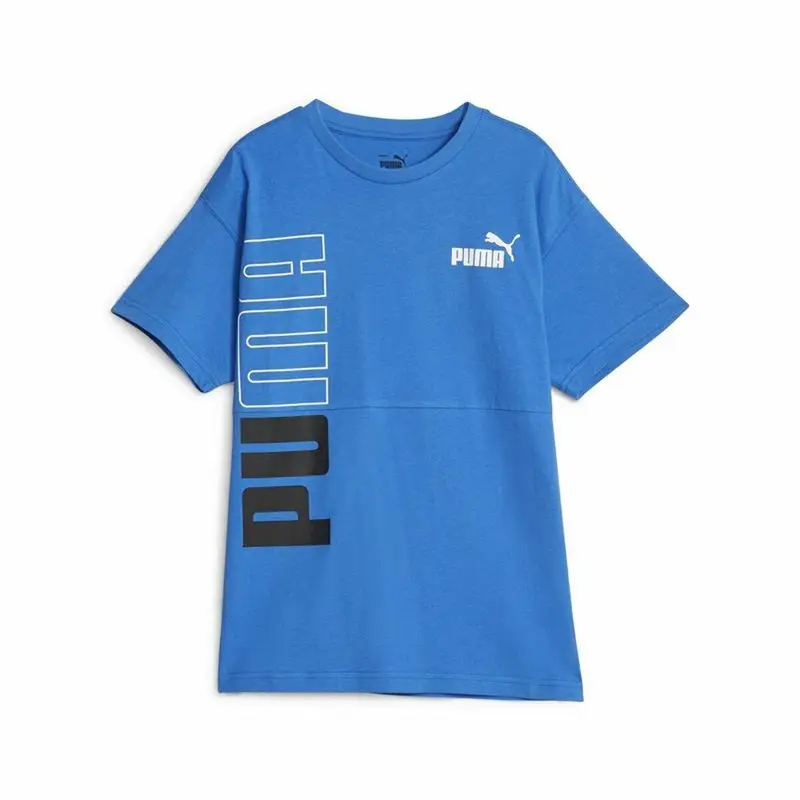 Maglia a Maniche Corte per Bambini Puma Power Colorblock Azzurro | Puma Blu