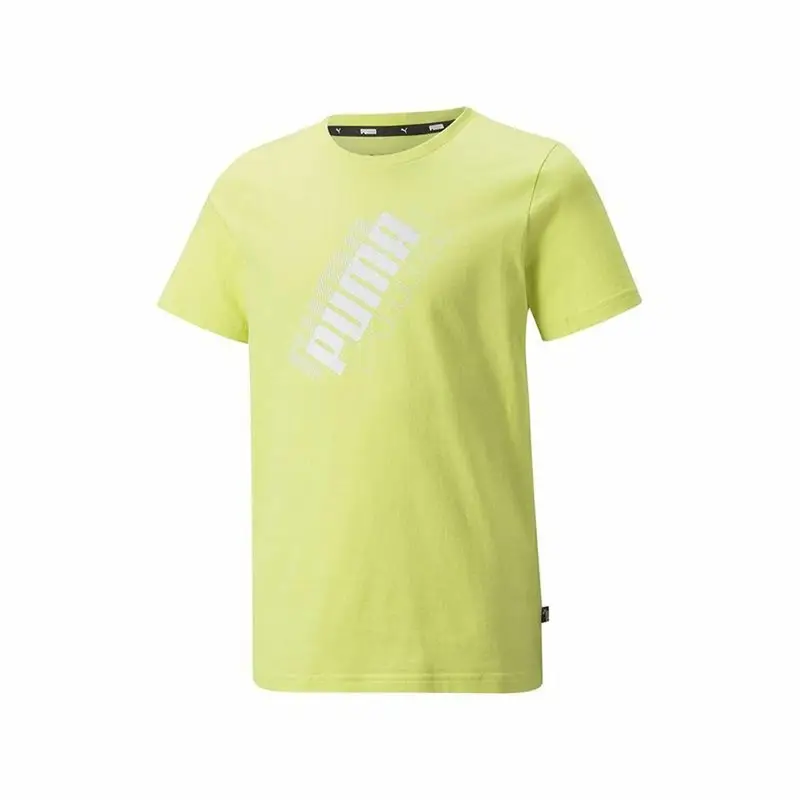 Maglia a Maniche Corte per Bambini Puma Power Logo Giallo | Puma