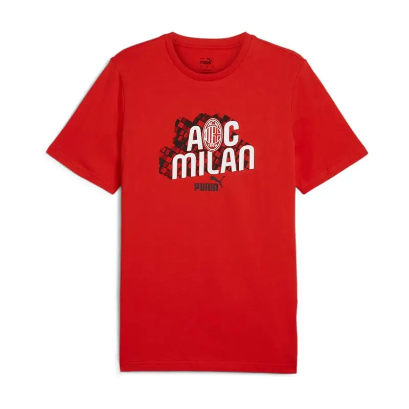 Maglia Calcio Ac Milan Culture Logo Rosso Nero Uomo L
