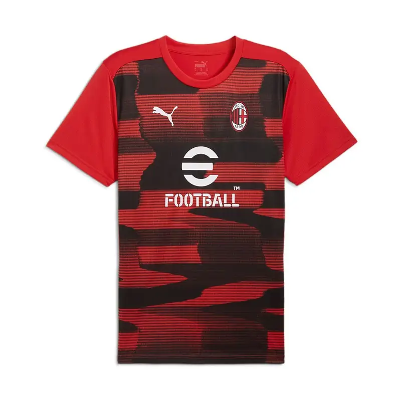 Maglia Calcio Ac Milan Prematch Rosso Nero Uomo M