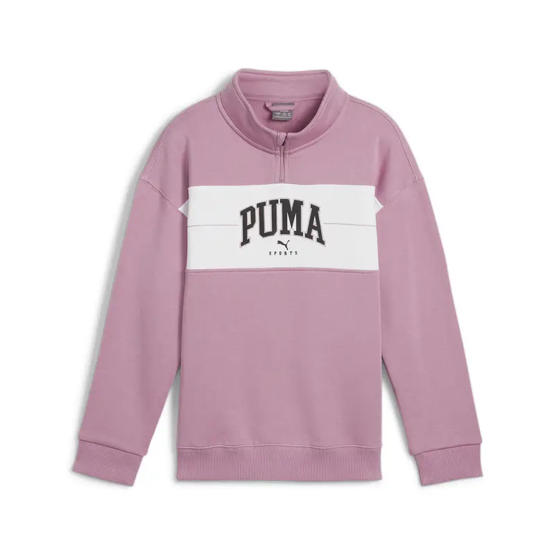 Maglia con mezza zip PUMA SQUAD per ragazzi PUMA Mauved Out Pink | Puma Rosa