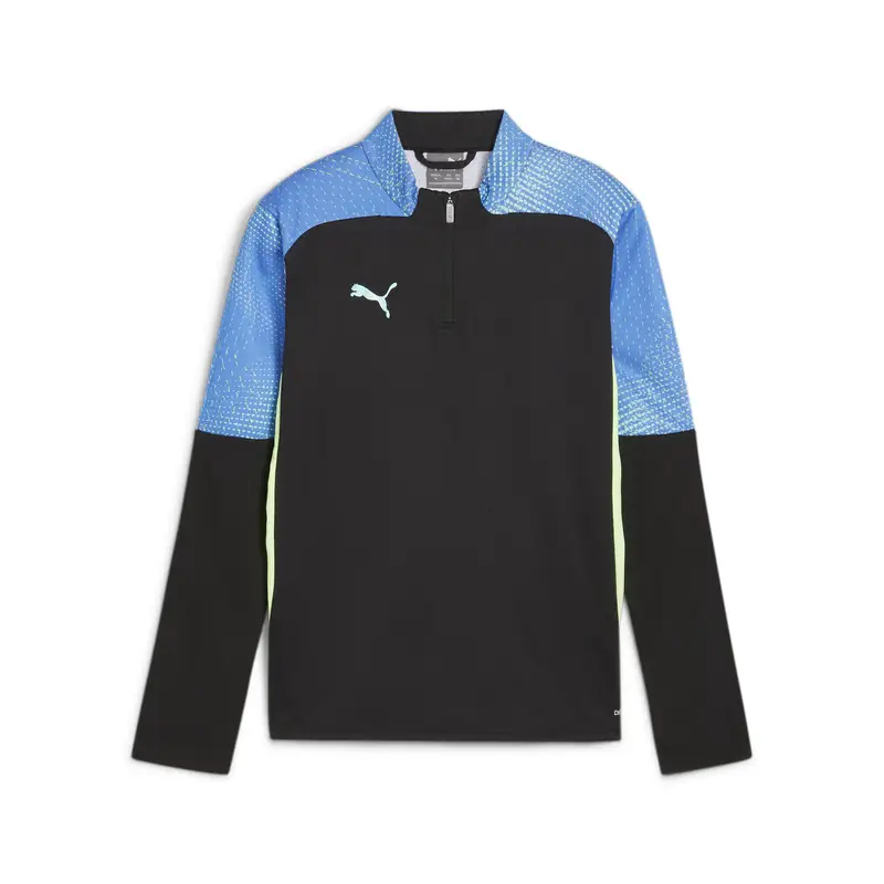Maglia con zip corta individualFINAL per ragazzi PUMA Black Fizzy Apple Yellow | Puma Nero