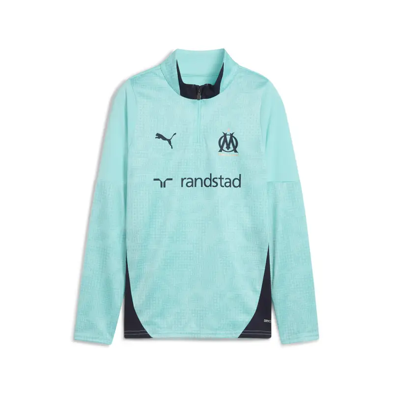 Maglia da allenamento 1/4 zip bambino OM 2025/26 Bleu