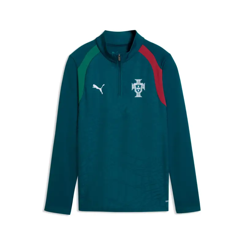 Maglia da allenamento 1/4 zip bambino Portogallo Bleu