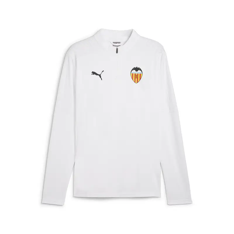 Maglia da allenamento con zip a un quarto Valencia CF da uomo PUMA White | Puma Bianco