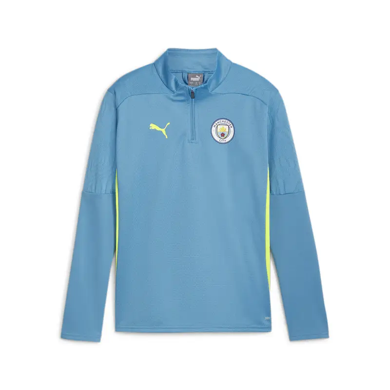 Maglia da allenamento Manchester City con zip corta per ragazzi PUMA | Puma Blu
