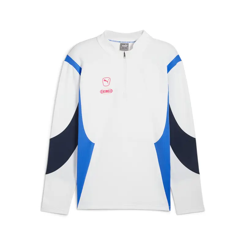 Maglia da calcio con zip corta KING Pro da uomo PUMA White Bluemazing Blue | Puma Bianco