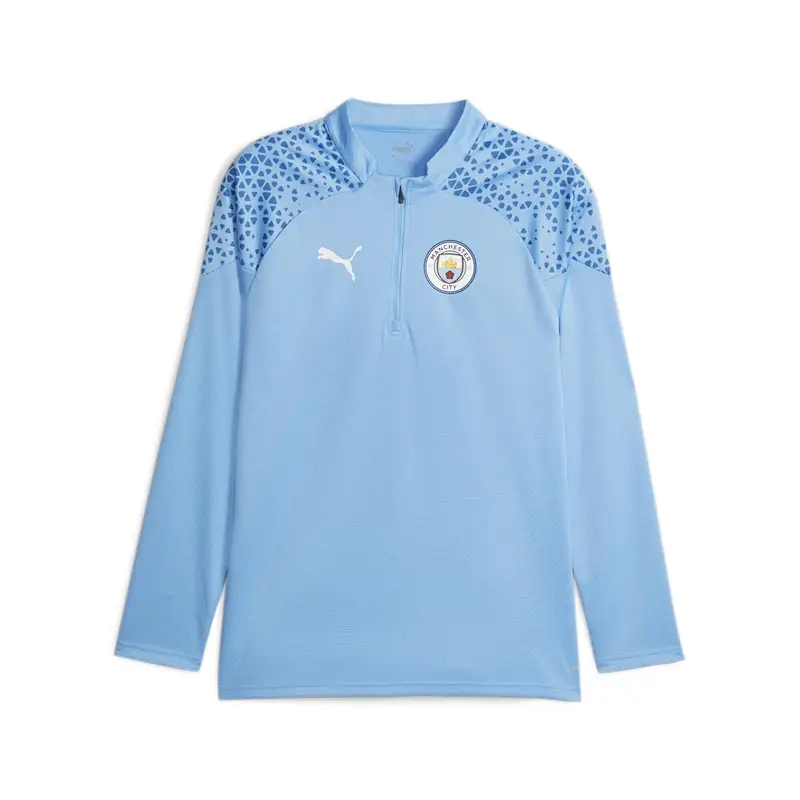 Maglia da calcio con zip corta Manchester City PUMA Team Light Blue Lake | Puma Blu