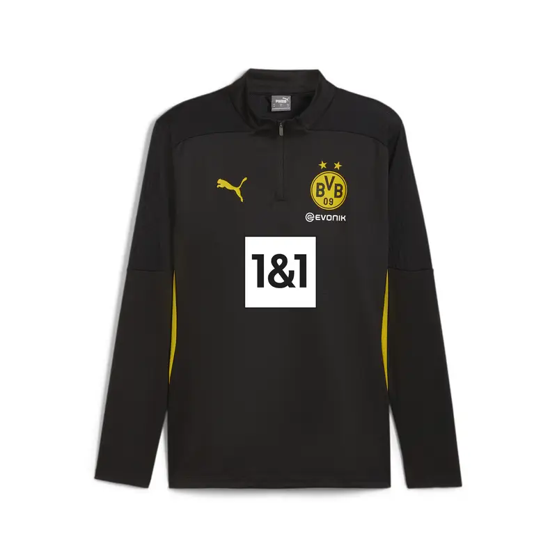 Maglia da training con zip corta Borussia Dortmund da uomo PUMA | Puma Nero