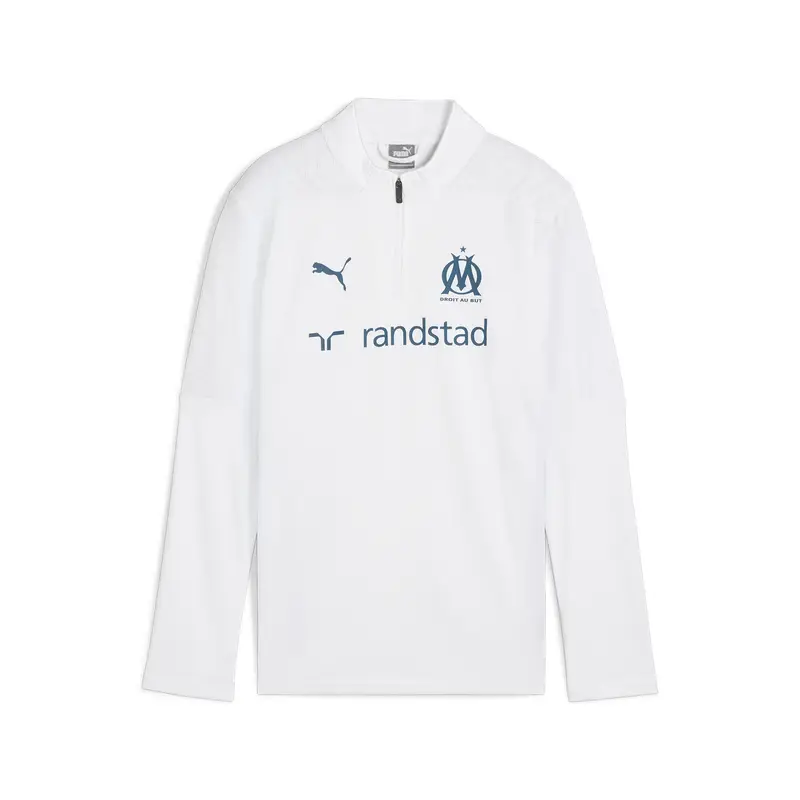 Maglia da training con zip corta Olympique de Marseille per ragazzi PUMA | Puma Bianco