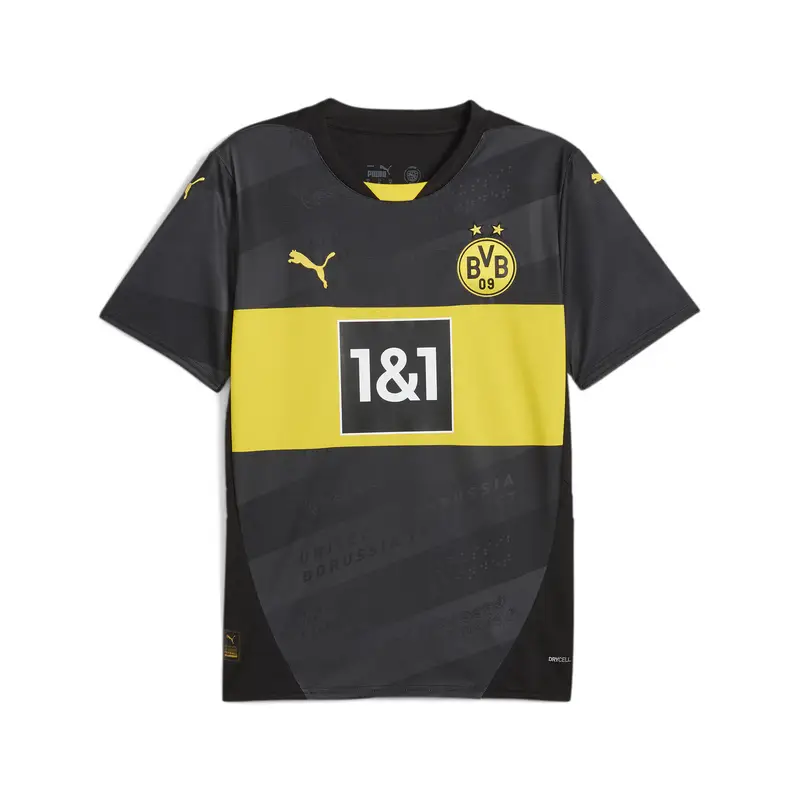 Maglia gara Away Borussia Dortmund 24/25 da uomo PUMA Black Faster Yellow | Puma Nero