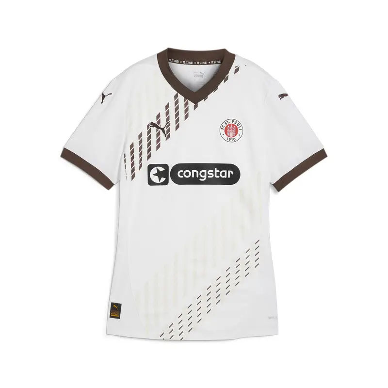 Maglia gara Away FC St. Pauli 24/25 da donna PUMA White Espresso Brown | Puma Bianco