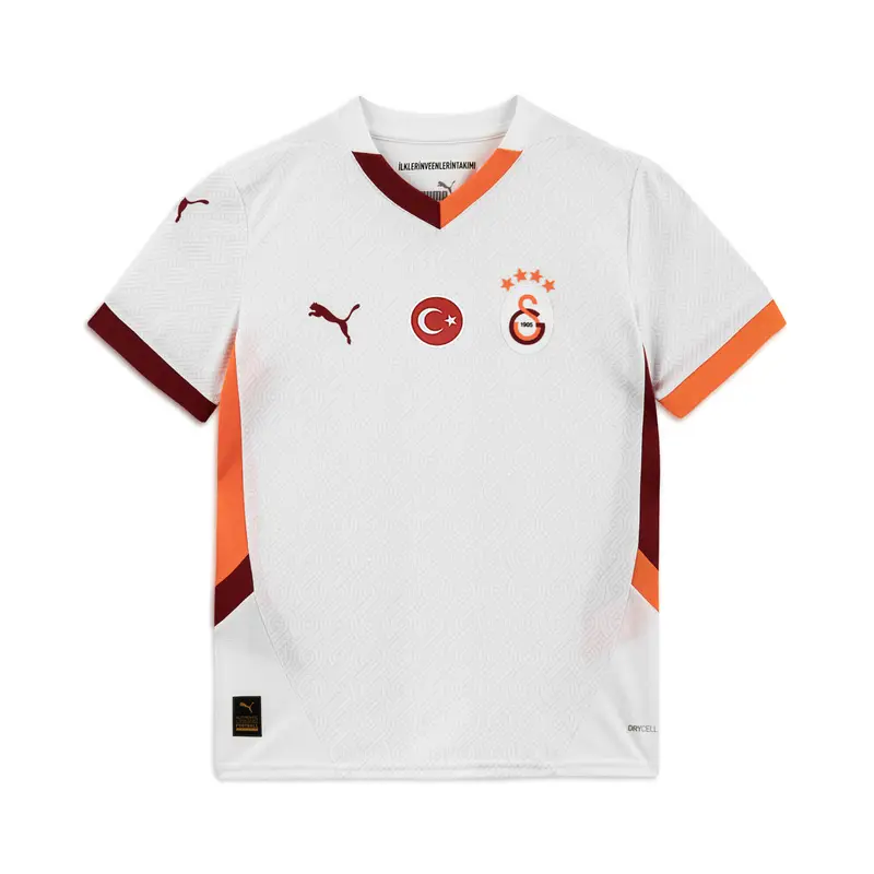 Maglia gara Away Galatasaray SK 24/25 per ragazzi PUMA White Red Rhythm | Puma Bianco