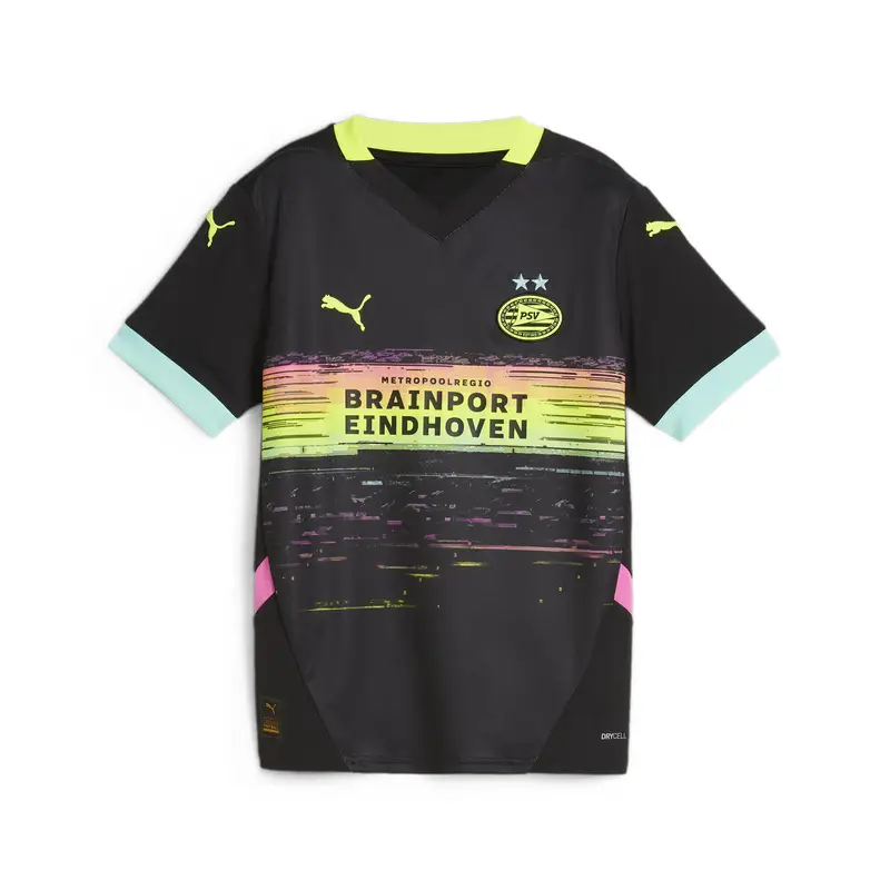 Maglia gara Away PSV Eindhoven 24/25 per ragazzi PUMA Black Yellow Alert | Puma Nero